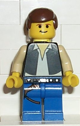 LEGO Minifigure -- Han Solo, Blue Legs (Falcon)-Star Wars / Star Wars Episode 4/5/6 -- SW0014 -- Creative Brick Builders